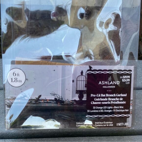 NWOT Ashland Halloween/Day of the Dead/el Dia de los Muertos Bat Garland - Picture 4 of 7